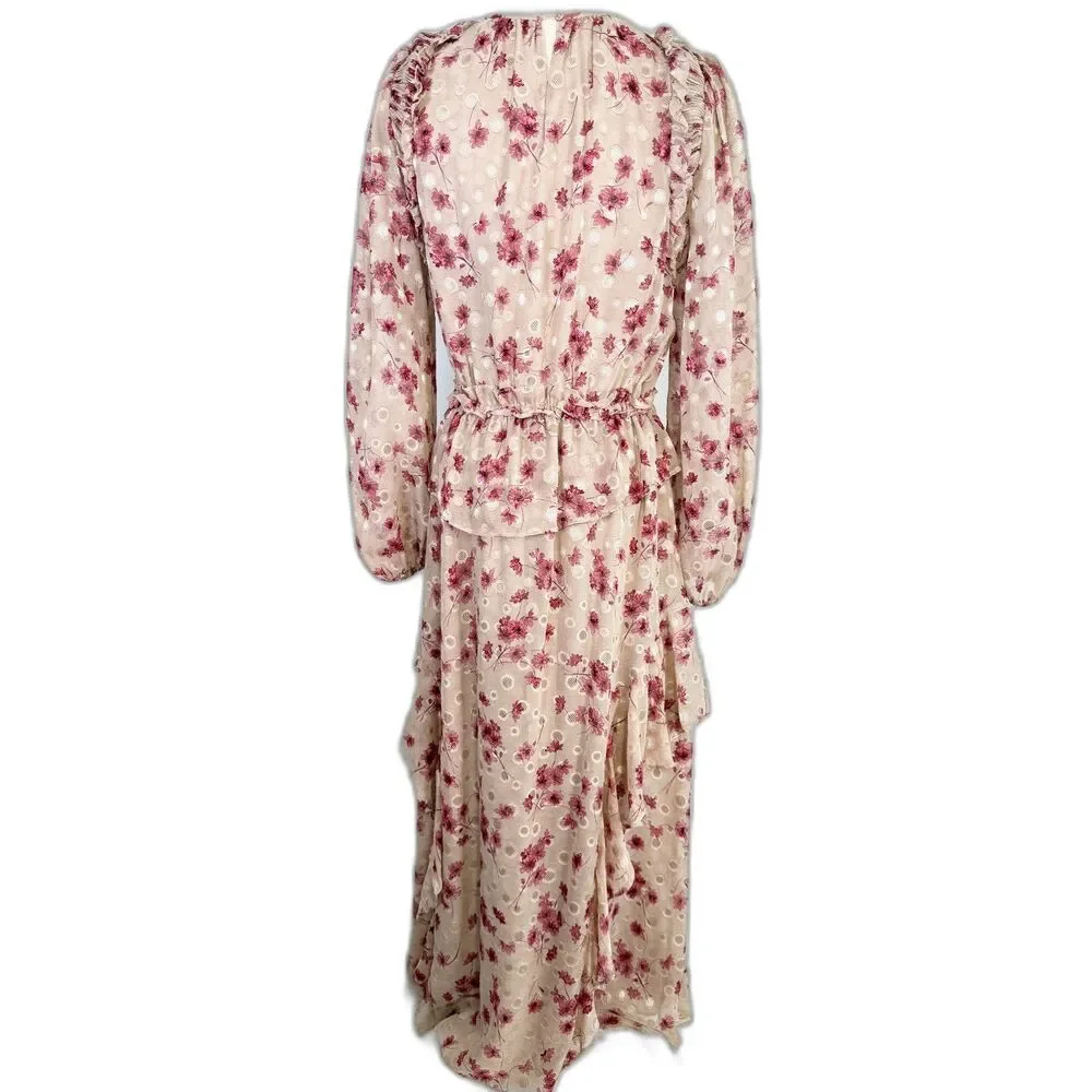 Current Air | Anthropologie | Long Sleeve Floral Fairycore Midi Dress | Sz XS S - Picture 3 of 13
